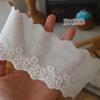 Encaje de Algodón Puro Bordado de Flores de Alta Gama Empalme Ropa Accesorios Decorativos DIY Materiales de Costura para Cuello y Manga