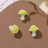 Lindos Cuentos de Hadas Estéreo Paraguas Rojo Hongo Colorido Pendientes DIY Bolsita para Pendientes Cadena para Teléfono Móvil Accesorios Colgantes