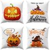 Funda de Almohada de Halloween al Por Mayor de Amazon Transfronteriza Popular Temu Lino Felpa Cuadrada Funda de Almohada Funda de Almohada Cómoda