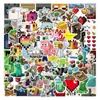 100 piezas de pegatinas de graffiti de dibujos animados del juego mi mundo sin repetición pegatinas para motocicleta, computadora portátil, casco