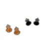 Nuevos Pendientes de Calabaza con Circonita Brillante de Color Degradado Estilo Chino para Mujer, Lujo Accesible de Nicho Pendientes Elegantes de Gama Alta, Pendientes Únicos y Hermosos