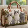 Nueva Marca Independiente Serie Animales Bolsa de Viaje Acolchada de Algodón con Estampado de Moda, Bolsa de Yoga para Mujer, Bolso de Mano