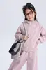 Mian Bao Zai Ropa Infantil 2026 Nuevo Otoño Conjunto de Punto de Color Sólido en Cuatro Colores Dos Piezas