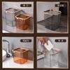 Lata de lixo transparente para desktop Anel de pressão lata de lixo mesa de centro quarto de cabeceira mini cesto de lixo de armazenamento por atacado