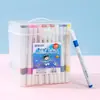Marcadores Acrílicos Gebo Pinchuang/Qixin Empacados en Barril, Translúcidos No en Papel, Colores Apilables, Plumas de Colores Especiales para Niños y Estudiantes de Primaria
