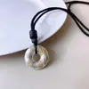 Plata de Ley 925 Chapada Colgante Grande Sólido de Paz y Alegría Collar Retro para Hombre Año Zodiacal Moda Tendencia Nacional Gargantilla