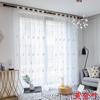 Venta al por mayor Nuevo Estilo Pequeño Fresco y Versátil Cortinas Blancas y Mosquiteros Acabado Rejillas para Ventana Mirador Transmisión de Luz Cortinas de Gasa Bordadas Pastorales