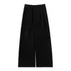 Pantalones de chándal negros para mujer, nuevo modelo otoño 2026, holgados y cómodos, diseño de cintura alta para figuras petite, adecuados para el uso diario, pantalones de pierna ancha