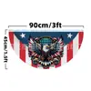 Bandeira de Fã da Amazon Estrelas e Listras Semicírculo Bandeira do Dia da Independência Americana Águia Americana Bandeira Semicírculo