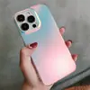 Funda Colorida con Gradiente Láser Adecuada para iPhone 17 Pro Max, Funda de Seda para iPhone 16, Funda Aurora para iPhone 15, Funda Mate para iPhone 11, Funda para iPhone 14