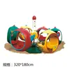 Silla giratoria exterior para niños de jardín de infantes, carrusel eléctrico grande de fibra de vidrio, camión de madera, caballo de madera, equipo de parque de atracciones