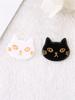Pendientes, collar y colgante de resina acrílica con forma de gato, diseño de dibujos animados
