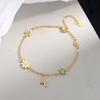 Pulsera de flores de color fresco y dulce estilo Mori con abeja tachonada de diamantes pulsera linda