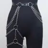 Cadena de Cintura Sexy Exagerada Transfronteriza Cadena de Cuero Anillo de Pierna Joyería de Borla Multicapa Accesorios para Ropa de Discoteca