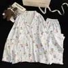 2025 Pijamas Nuevos para Mujer Primavera y Otoño Algodón Nube Delgado Cárdigan Manga Larga Cachorro Lindo Dibujos Animados Conjunto de Ropa para el Hogar