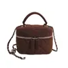 Bolso de Gamuza para Mujer, Bolso Pequeño Acolchado con Cadena Estilo Fragante, Bolso de Mano Versátil de Moda Ins, Bolso de Mano de Caja de Alta Gama