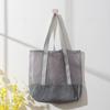 2025 Primavera y Verano Nuevo Bolso Satchel de Malla de Gran Capacidad Calado Malla Lona Empalmada Bolso de Hombro Satchel Bolsa de Compras