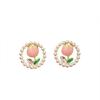Pendientes de tulipán para mujer, bonitos y dulces pendientes de flores rosas, diseño de nicho, pendientes de perlas frescas de alta calidad.
