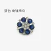 Botões florais vazados de metal coloridos cravejados de diamantes com strass de cristal para saias e casacos decorativos femininos