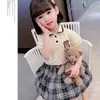 Traje de Verano a la Moda para Niña Elegante Falda JK Conjunto de Dos Piezas Estilo Universitario Solapa Manga Corta Falda Corta Verano Elegante