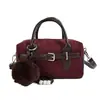 Bolsa de Boliche Color Block Fashionable de Alto Valor para Mulheres, Ombro Único, Transversal, Nova Coleção Outono 2026, Bolsa de Mão Casual com Temperamento
