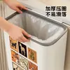 Cubo de basura grande para cocina de pared para uso doméstico, diseñado para puertas de gabinetes, no necesita agacharse, contenedor sin tapa, cesta para toallas de papel