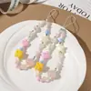 Estilo Girly Ins Fofo Estrela Queijo Contas Corrente para Celular Pingente de Câmera CCD Chave Lanyard para Celular