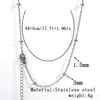 Collar Transfronterizo de Acero Inoxidable Chapado en Oro Real de 18K Cadena Hueso de Serpiente Cadena de Clavícula de Moda Cadena Lisa Versátil para Mujer de Acero de Titanio