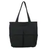 Fornecimento Exclusivo Transfronteiriço de Bolsas Tote de Lona com Múltiplos Bolsos, Bolsas de Ombro de Grande Capacidade para Homens e Mulheres, Podem Ser Impressas com Texto e Logotipo