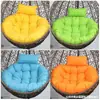 Cojín grueso para cesta colgante columpio Nido de pájaro silla de ratán dormitorio cojín para silla colgante individual extraíble y lavable cojín redondo para silla mecedora