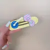 Lindo pasador de pinza de pelo con botón de gato Kt de color contrastante, Pasador en la parte posterior de la cabeza, Lindo corazón femenino, Pinza de pelo grande de pico de pato, Accesorio de pelo moderno