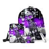 2025 Transfronteiriço Boneco de Pau de Madeira Shan Hai Jing Tungtungtung Mochila Escolar Bolsa de Ombro Estojo de Lápis Conjunto de Três Peças