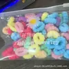 Anel de polegar colorido para crianças, corda de cabeça com cabeça de pio pequeno não machuca o cabelo da menina, anel de toalha, corda de cabeça durável