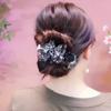 Pinza para el cabello de chifón estampado de alta gama con arrugas para mujer, pinza grande para la parte posterior de la cabeza, accesorio para el cabello tipo clip de tiburón, nuevo estilo 2025