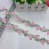Renda de Bordado Solúvel em Água 3cm, Fio Tingido em Gradiente Multicolorido, Renda Leque, Acessórios para Roupas, Grampo de Cabelo, Tira Solúvel em Água