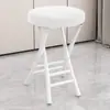 Silla Plegable para Uso Doméstico con Respaldo Suave, Silla de Escritorio Simple, Taburete Plegable para Dormitorio, Taburete Pequeño para Balcón, Taburete Redondo Portátil