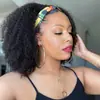 Comercio Exterior de Amazon Moda Europea y Americana Peluca Diadema para Mujeres Africanas Cabello Negro Pequeño Rizado Tubo para Envolver Cabeza Retorcido Esponjoso Explosivo