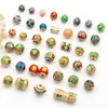 Antiguas cuentas de gota de oro cuentas de transferencia de loto cuentas sueltas accesorios de joyería DIY esmalte pulsera hueca cuentas espaciadoras de pulsera