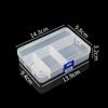 Caja Luya de 5 rejillas para almacenar aparejos de pesca, caja de plástico transparente para accesorios, cebo falso, rana Lei, caja de cebo Luya, caja para anzuelos de pesca