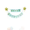 Adorno para Pastel Feliz Estrella de Cinco Puntas, Banner Brillante para Pastel de Cumpleaños, Decoración de Adorno para Pastel para Uso en Interiores