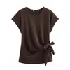ZA Comercio Exterior 2025 Primavera Nuevo Estilo Europeo y Americano Moda Femenina Elegante Casual Suave Top Conjunto de Vestido Midi