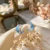 Estrela do Oceano~Brincos de Tarraxa Estrela Super Fada Brilhantes Design de Senso de Nicho Ins Brincos de Temperamento para Orelhas Perfuradas Acessórios de Orelha