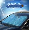 Viseira solar de carro espessada, viseira frontal a laser, proteção solar de verão, isolamento térmico, viseira solar a laser para carro