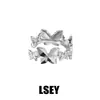 Pendientes de Clip de Plata Pura Flor de Mariposa, Estilo Lujo Ligero S925 Minimalista de Nicho Versátiles Pendientes de Clip de Gama Alta, Joyería de Plata para Mujer al por Mayor