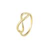 R0649 Anillo de Línea de Diseño Retro de Personalidad Europea y Americana para Mujer Nuevo Transfronterizo Chapado en Oro Hueco Anillo Infinito de Ocho Caracteres