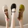 Sapatos Mary Jane de celebridade da internet femininos 2025 verão nova moda Joker doce fivela quadrada retrô salto grosso sapatos atacado