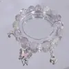 Pulseira de Cadeado da Paz Retro Estilo Chinês em Estoque para Mulheres, Pulseira Doce de Contas Estilo Ins, Joia para Estudantes, Pulseira de Amizade para Amigas