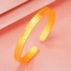 Pulseira de seis caracteres mantra Vietnã imitação de ouro pulseira feminina latão banhado a ouro 24K Pulseira Sutra do Coração atacado