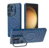 Aplicable Transfronterizo Samsung S25 Funda Magnética de Cartón para Teléfono Samsung S25 Ultra Soporte para Lente Cubierta Protectora Anticaídas