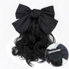 Peluca para niños cola de caballo corta volumen rizado cola de caballo lazo nudo cola de caballo lindo accesorios para el cabello de princesa accesorios para la actuación cabello
